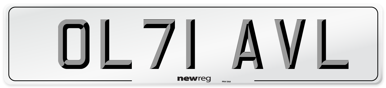 OL71 AVL Number Plate from New Reg